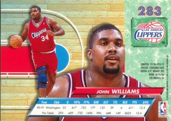 1992-93 Fleer Ultra John Williams #283 Los Angeles Clippers