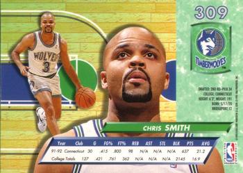 1992-93 Fleer Ultra Chris Smith RC #309 Minnesota Timberwolves