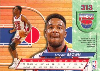 1992-93 Fleer Ultra Chucky Brown  #313 New Jersey Nets