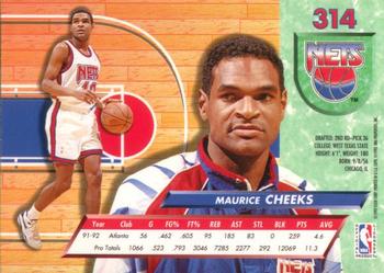 1992-93 Fleer Ultra Maurice Cheeks  #314 New Jersey Nets