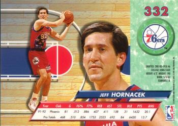 1992-93 Fleer Ultra Jeff Hornacek  #332 Philadelphia 76ers