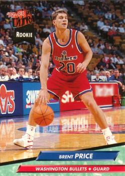 1992-93 Fleer Ultra Brent Price RC #372 Washington Bullets