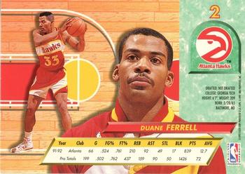 1992-93 Fleer Ultra Duane Ferrell #2 Atlanta Hawks