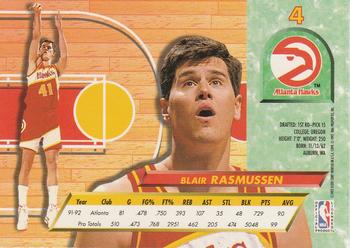 1992-93 Fleer Ultra Blair Rasmussen #4 Atlanta Hawks
