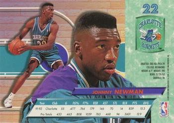 1992-93 Fleer Ultra Johnny Newman #22 Charlotte Hornets