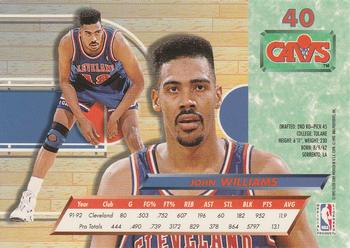 1992-93 Fleer Ultra John Williams #40 Cleveland Cavaliers