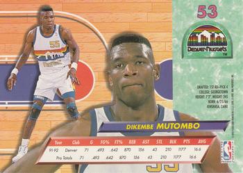 1992-93 Fleer Ultra Dikembe Mutombo #53 Denver Nuggets