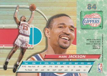 1992-93 Fleer Ultra Mark Jackson #84 Los Angeles Clippers
