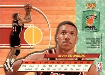 1992-93 Fleer Ultra Kevin Edwards #99 Miami Heat