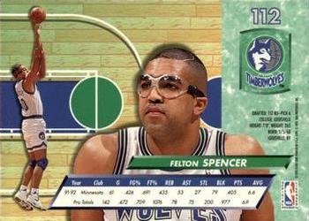 1992-93 Fleer Ultra Felton Spencer #112 Minnesota Timberwolves
