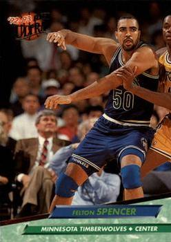 1992-93 Fleer Ultra Felton Spencer #112 Minnesota Timberwolves