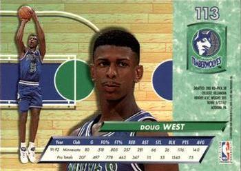 1992-93 Fleer Ultra Doug West #113 Minnesota Timberwolves