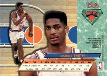 1992-93 Fleer Ultra Charles Smith #126 New York Knicks