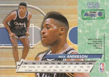 1992-93 Fleer Ultra Nick Anderson #128 Orlando Magic