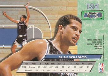 1992-93 Fleer Ultra Brian Williams #134 Orlando Magic