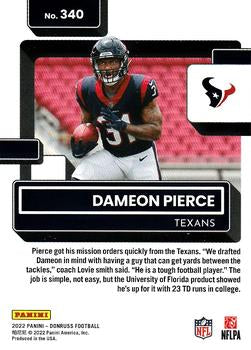 Dameon Pierce 2022 Panini Donruss Rated Rookies RC #340
