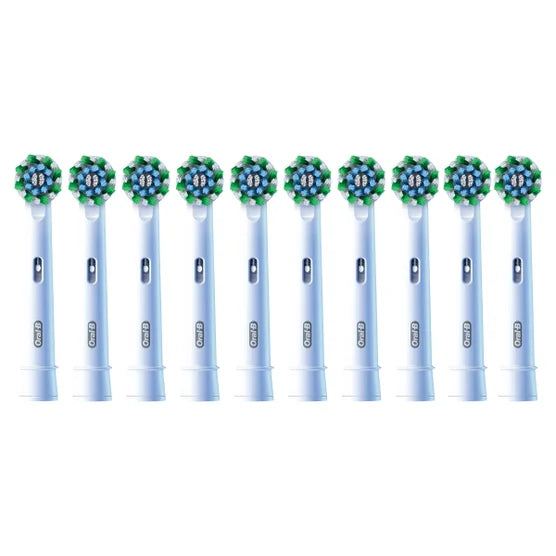 Oral-B Replacement Brush Heads Cross Electric Actin 10 Pack - White
