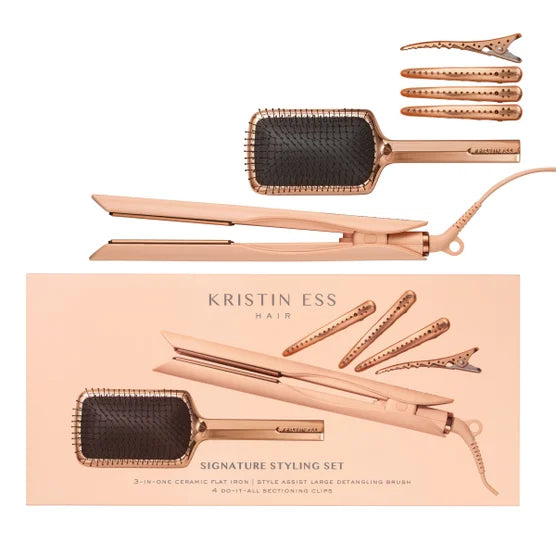 Kristin Ess Hair Signature Styling Set 3-in-1 Ceramic Flat Iron (No Box)