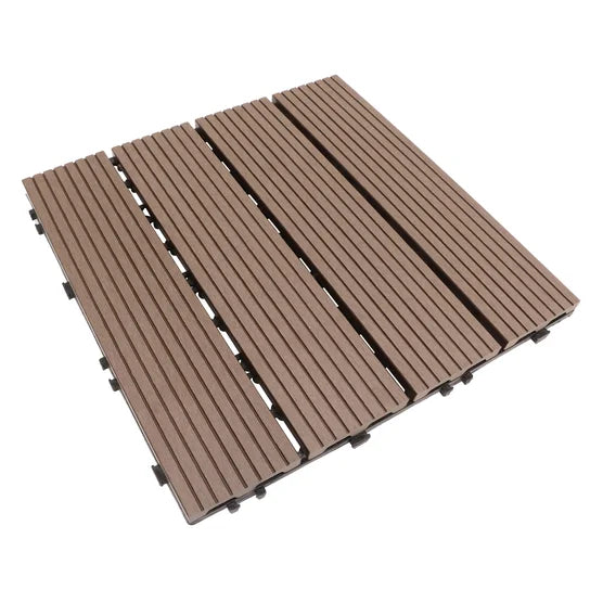 Golden Select WPC 12" x 12” Deck Tiles, 24 Tiles