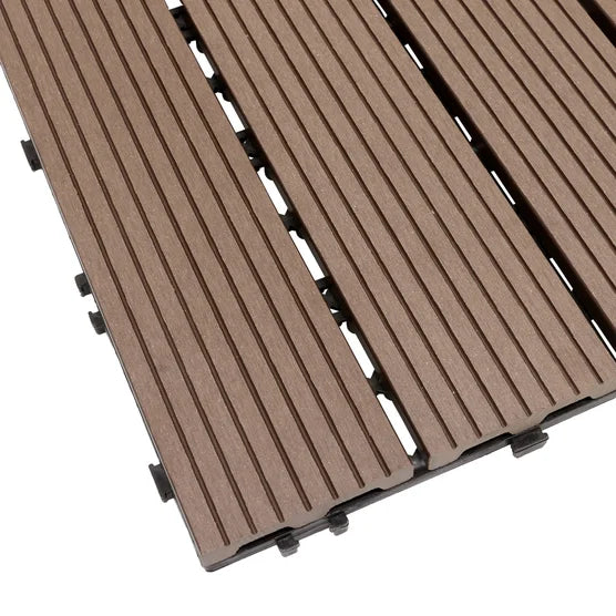 Golden Select WPC 12" x 12” Deck Tiles, 24 Tiles