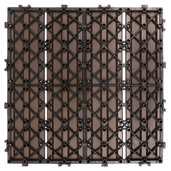 Golden Select WPC 12" x 12” Deck Tiles, 24 Tiles