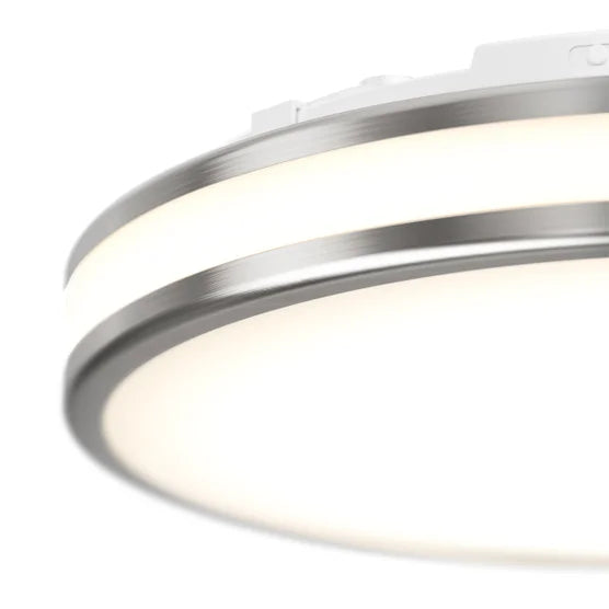 Artika Hemisphere 15” LED Flush Mount Light Fixture Brushed Nickel (Open Box)