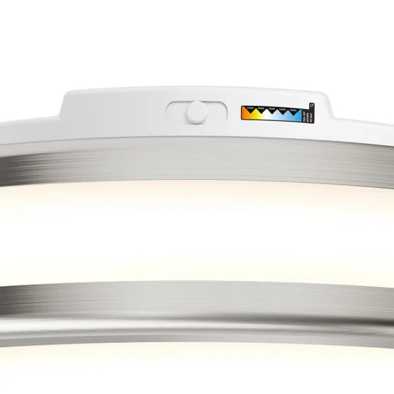 Artika Hemisphere 15” LED Flush Mount Light Fixture Brushed Nickel (Open Box)