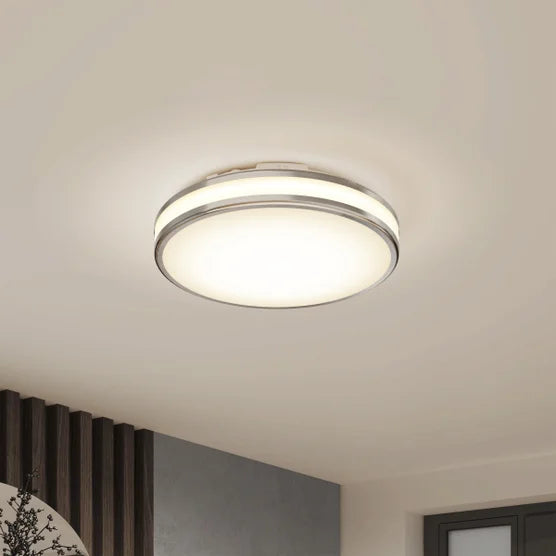 Artika Hemisphere 15” LED Flush Mount Light Fixture Brushed Nickel (Open Box)