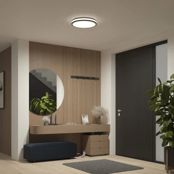Artika Hemisphere 15” LED Flush Mount Light Fixture Brushed Nickel (Open Box)
