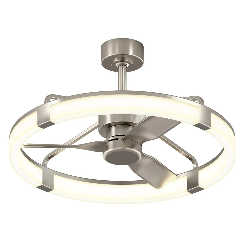 Artika Sunnyvale 28” Fandelier with Remote  Brushed Nickel