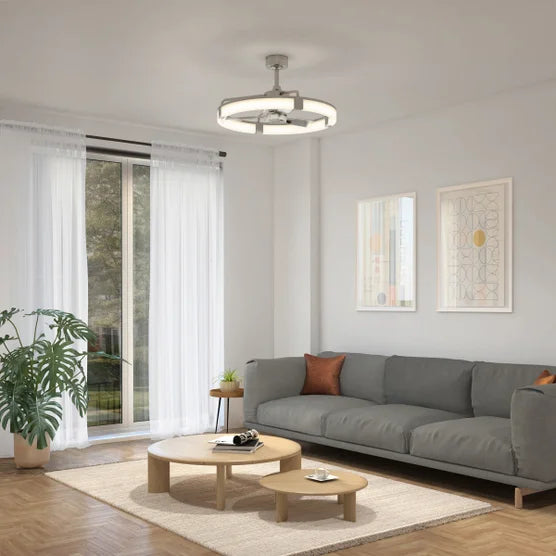 Artika Sunnyvale 28” Fandelier with Remote  Brushed Nickel