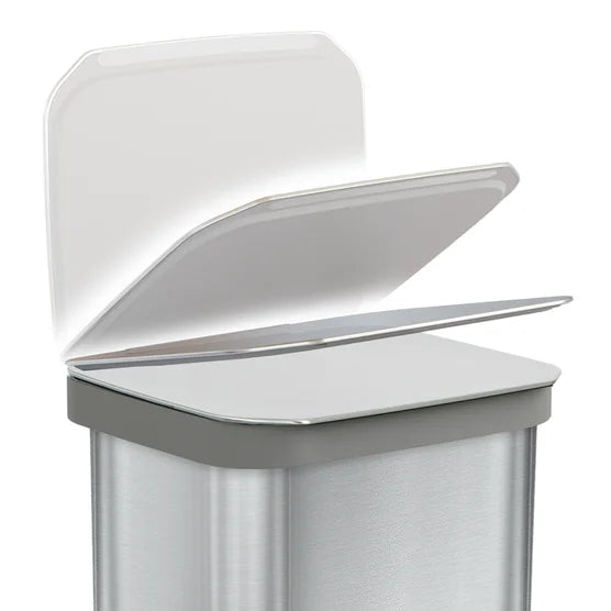 Glad Stainless Steel 13-Gallon Trash Can and Bag Bundle