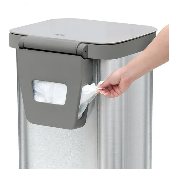 Glad Stainless Steel 13-Gallon Trash Can and Bag Bundle