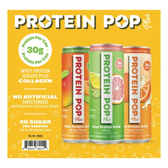 Protein Pop 30g Clear RTD Variety Pack 8 Cans