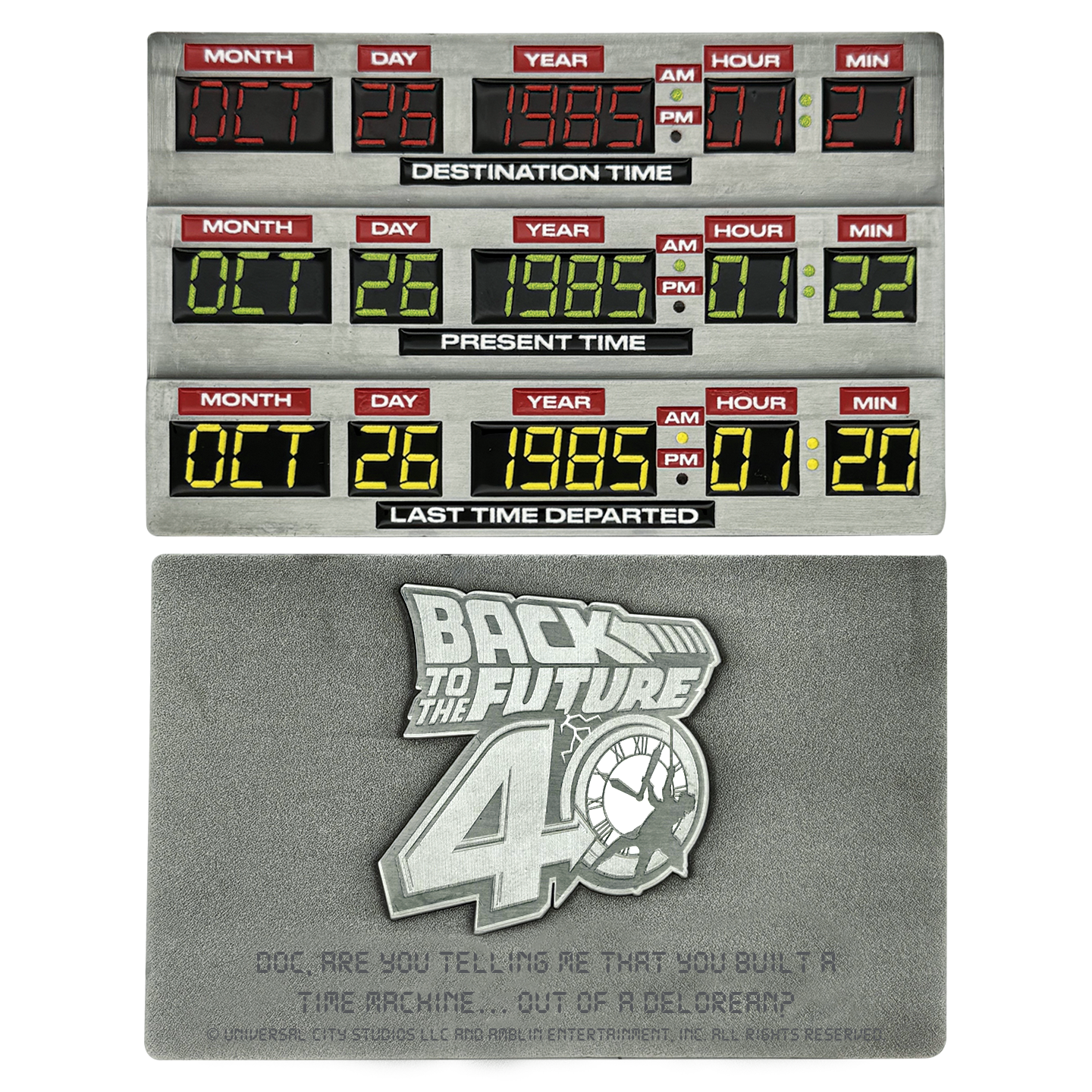 Back to the Future 40th Anniversary Time Circuits Ingot