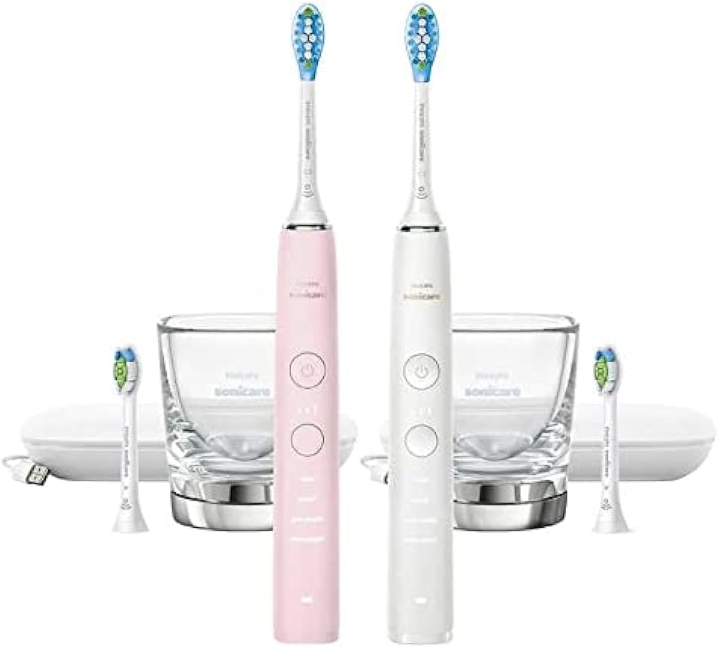 Philips Sonicare DiamondClean Smart Electric Rechargeable Toothbrush, 2-pack