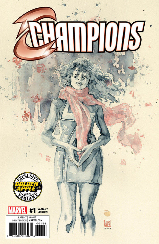 Champions 1 2016 David Mack Golden Apple Ms. Marvel Kamala Khan Variant
