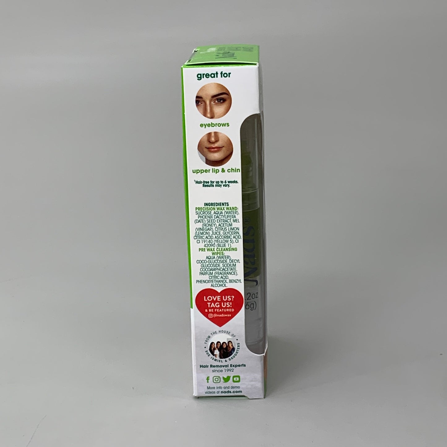 NADS 3PK Precision Eyebrow Wand Waxing Kit Soothing Honey 0.2oz 0677EN06