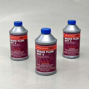 ZA@ HONDA (3 PACK) Genuine Dot 3 Brake Fluid Advanced Protection CU08740