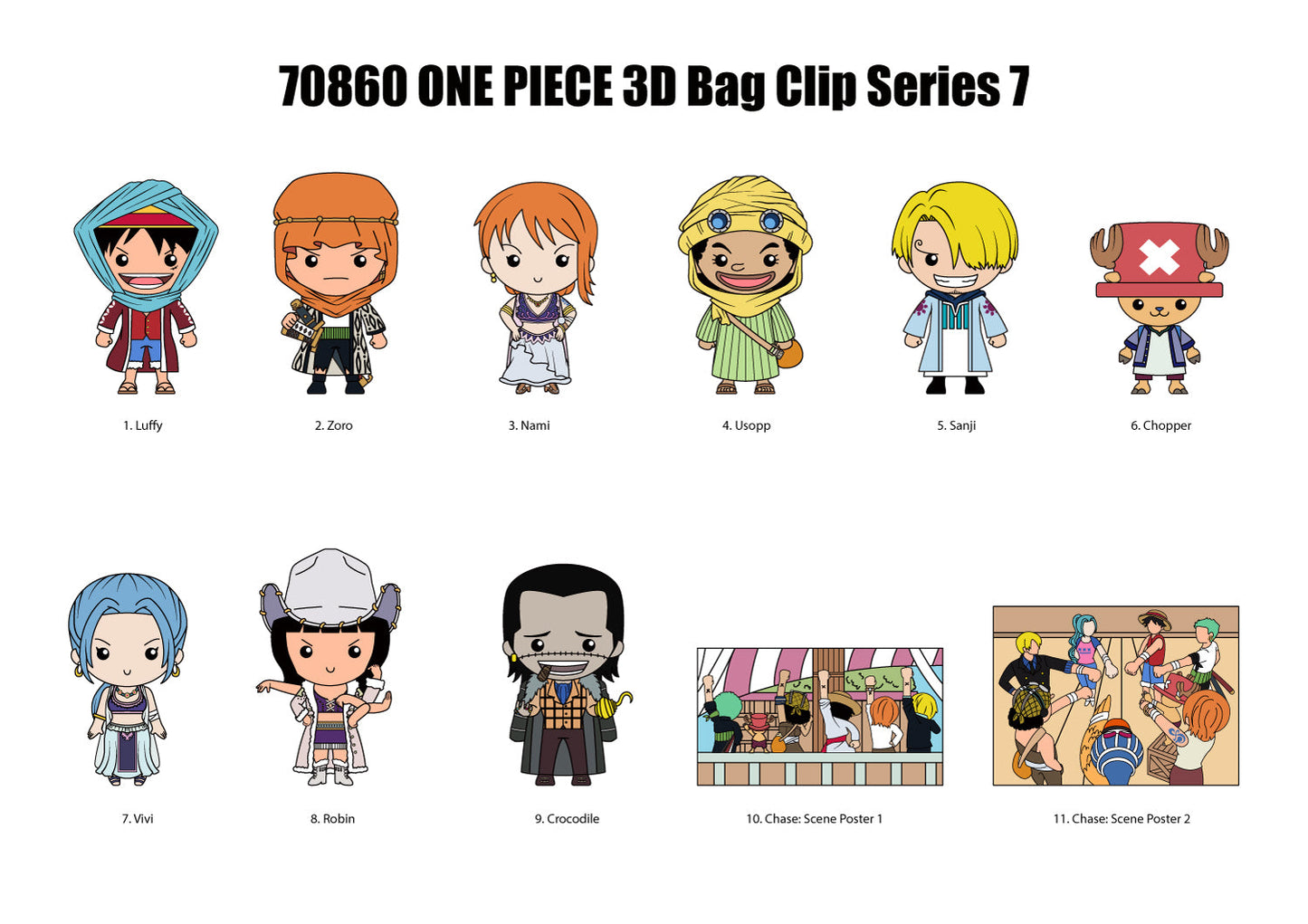 One Piece 3D Foam Bag Clip, Series 7 Blind Bag