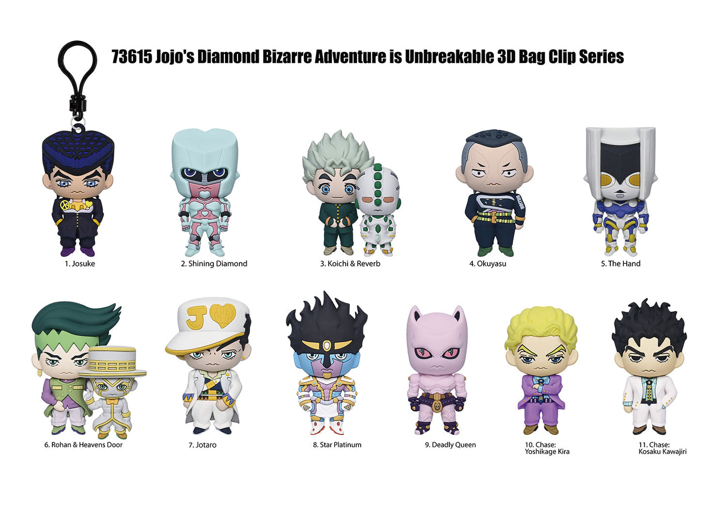 Jojo’s Bizarre Adventure 3D Foam Bag Clip, Series 3 Blind Bag