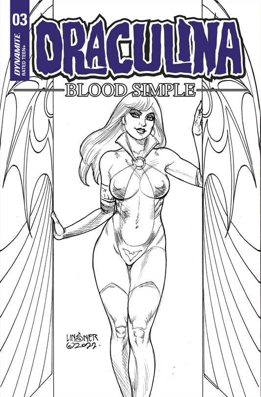 Draculina Blood Simple #3 F 1:10 Joseph Michael Linsner Line Ar Variant (05/03/2023) Dynamite