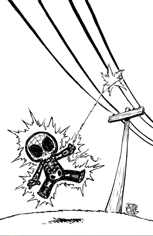 Amazing Spider-Man #69 Skottie Young 8 Deaths of Spider-Man Black and White Virgin Variant [1:100]