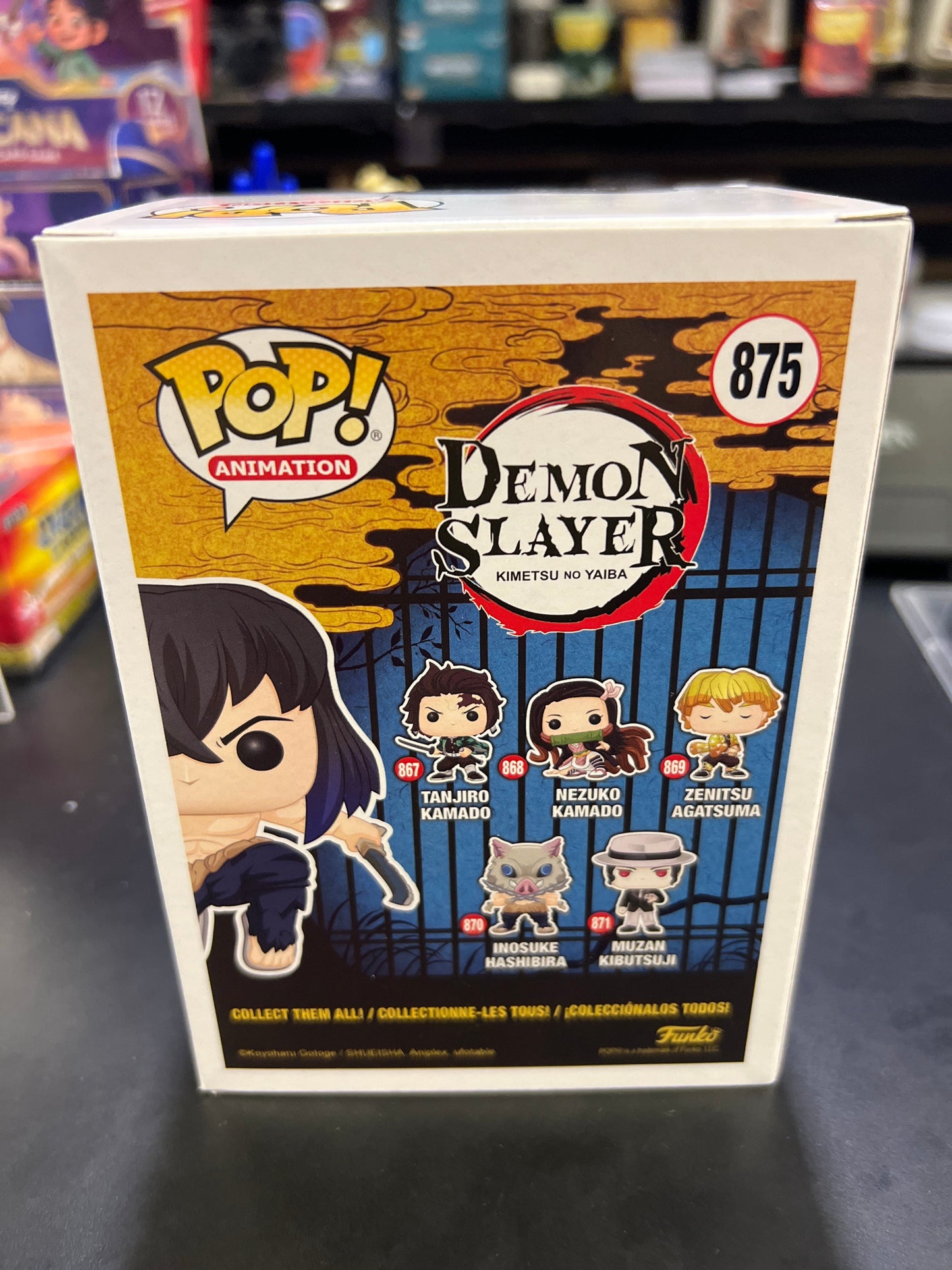Funko POP! Inosuke Hashibira #875 Flocked Chase - Signed - In Case