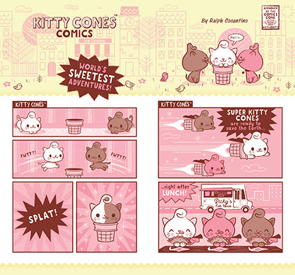Kitty Cones Ruled Pocket Journal