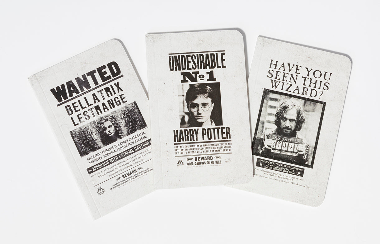 Harry Potter: Wanted Posters Pocket Notebook Collection (Set of 3)