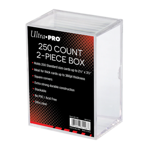 2-Piece Clear 250 Card Storage Box