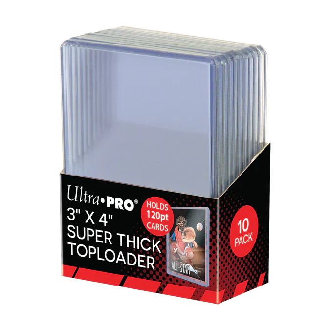 3" x 4" Clear Super Thick 120PT Toploaders (10ct)