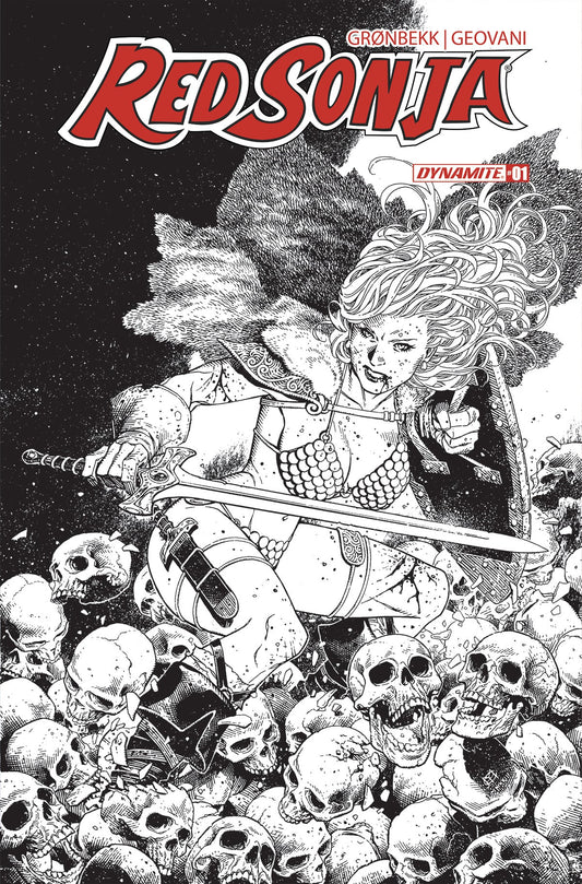 Red Sonja 2023 #1 T 1:20 Jim Cheung Line Art Variant (07/19/2023) Dynamite
