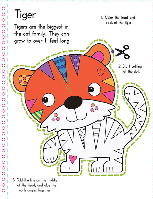 Color, Cut, and Fold: Wild Animals